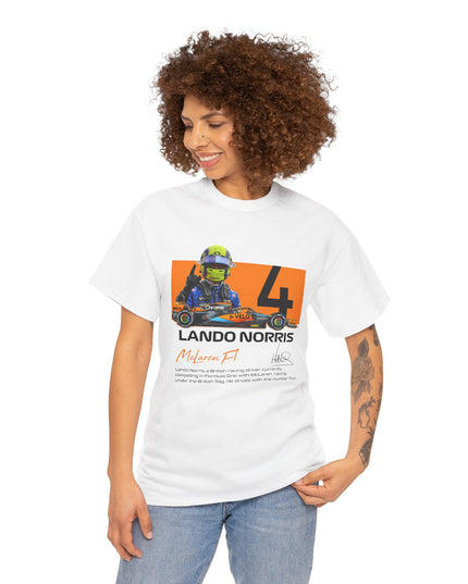 Lando Norris, F1 Racing Driver, Grand Prix, Formula One (One Side) T-Shirt