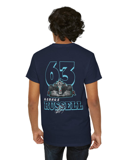 George Russell, F1 Racing Driver, Grand Prix, Formula One (Two Side) T-Shirt