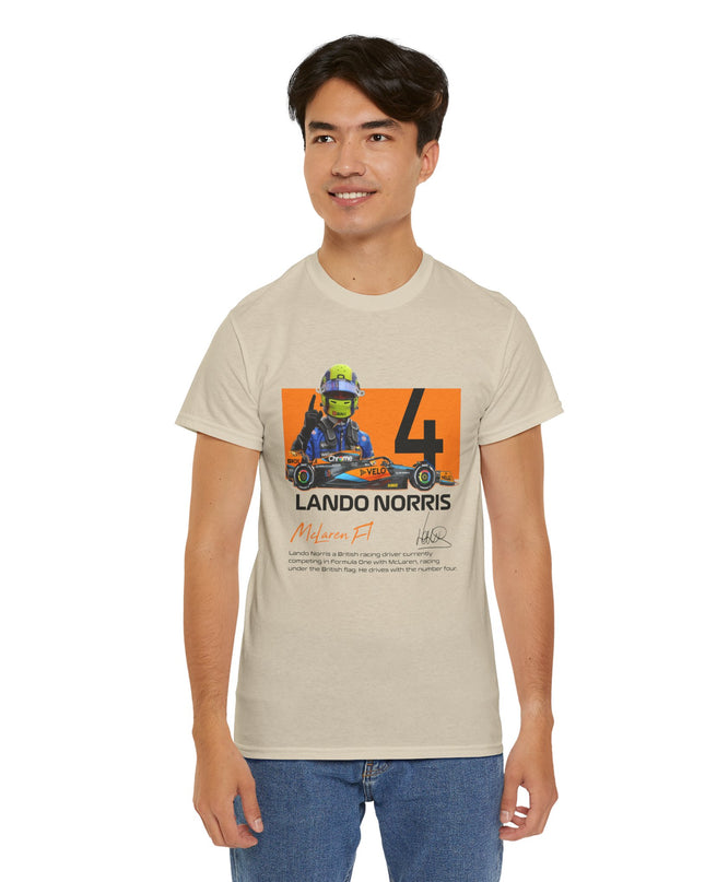 Lando Norris, F1 Racing Driver, Grand Prix, Formula One (One Side) T-Shirt