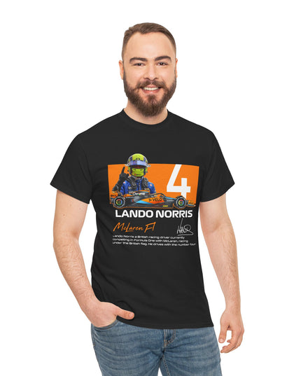 Lando Norris, F1 Racing Driver, Grand Prix, Formula One (One Side) T-Shirt