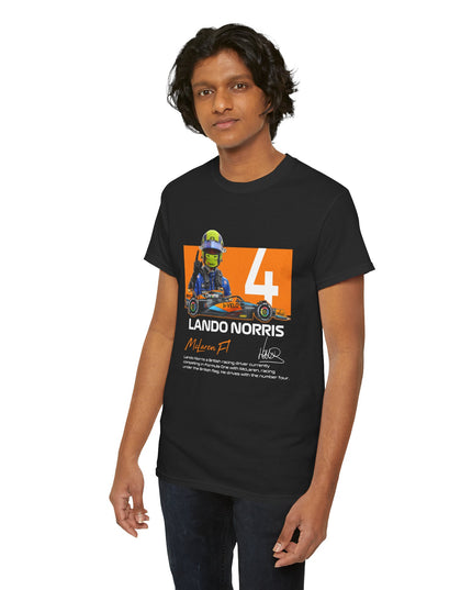 Lando Norris, F1 Racing Driver, Grand Prix, Formula One (One Side) T-Shirt